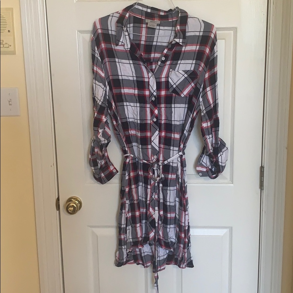 Flannel Button down dress